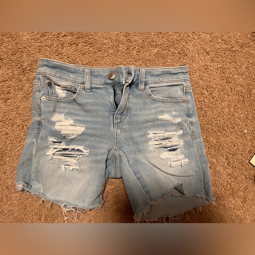 American Eagle Outfitters Light Blue Distressed shorts